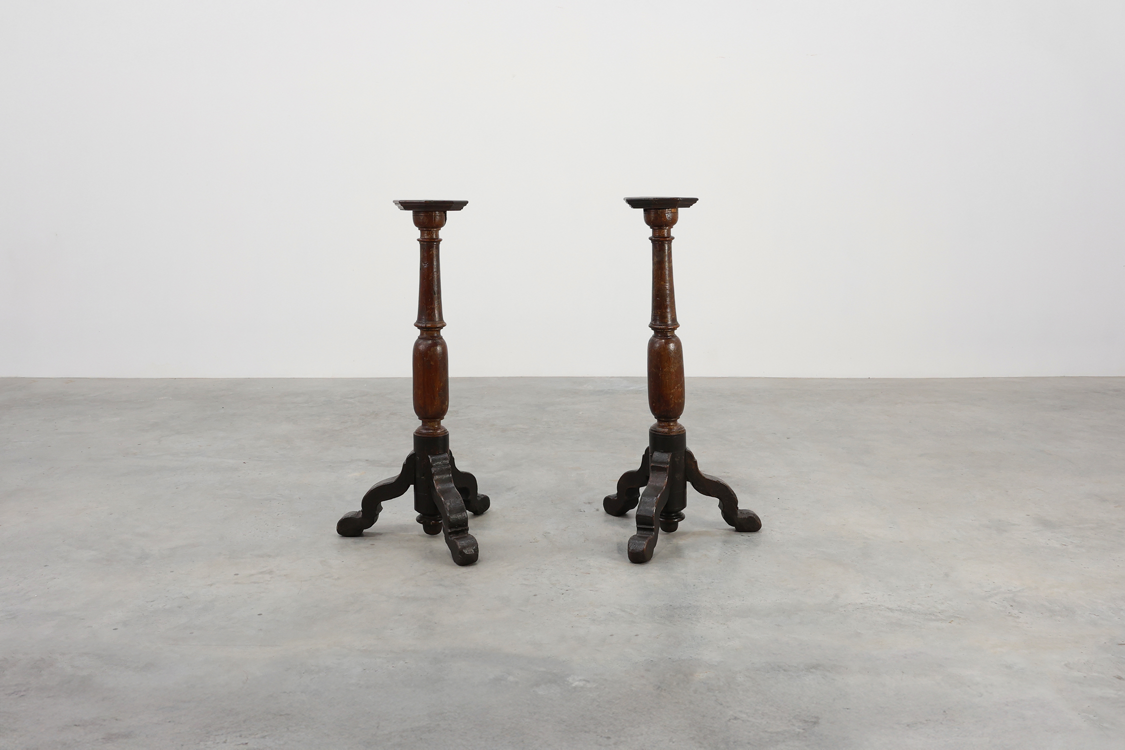 Pair of 18th‑Century French turned Church Pedestalsthumbnail